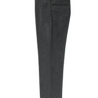 Dark Gray 4-Drop Relaxed Fit Lycra Classic Fabric Trousers