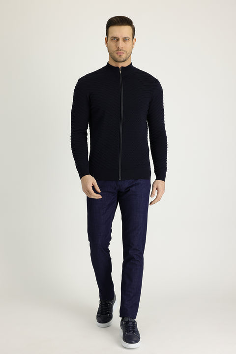 Light Blue Relaxed Fit Denim Look Trousers