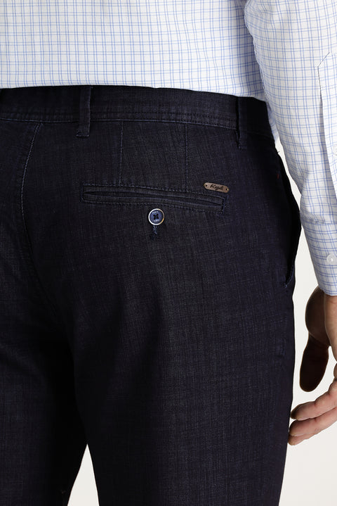 Havacı Mavi Regular Fit Standart Kesim Pamuklu Denim Look Pantolon