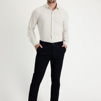 Dark Navy Blue Slim Fit Stretch Canvas / Chino Trousers