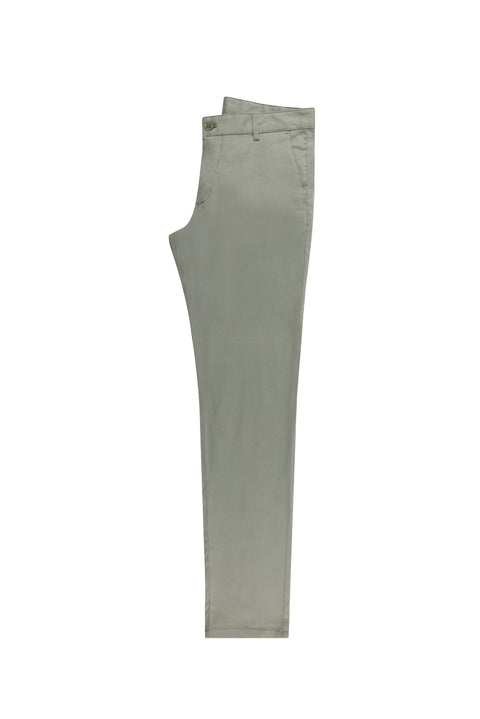 Açık Haki Slim Fit Dar Kesim Likralı Kanvas / Chino Pantolon