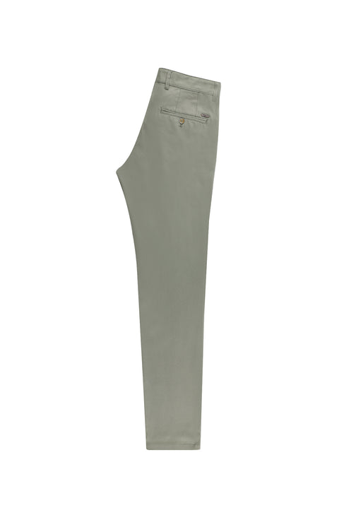 Açık Haki Slim Fit Dar Kesim Likralı Kanvas / Chino Pantolon