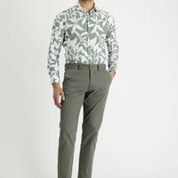 Medium Khaki Slim Fit Stretch Canvas / Chino Trousers
