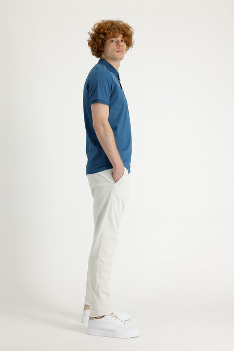 Stone Regular Fit Standard Cut Lycra Canvas / Chino Trousers