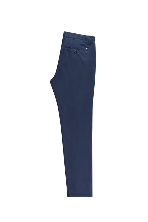 Mid-Navy Slim Fit Stretch Canvas / Chino Trousers