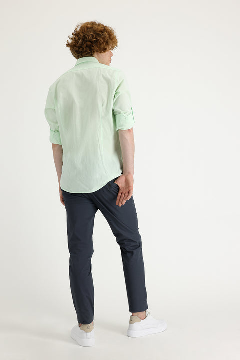 Medium Anthracite Slim Fit Stretch Canvas / Chino Trousers