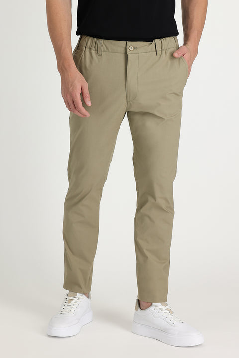 Orta Vizon Slim Fit Dar Kesim Likralı Kanvas / Chino Pantolon