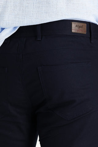  Koyu Lacivert Regular Fit Standart Kesim Likralı Kanvas / Chino Pantolon