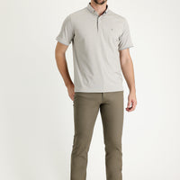 Dark Green Regular Fit Standard Cut Lycra Canvas / Chino Trousers
