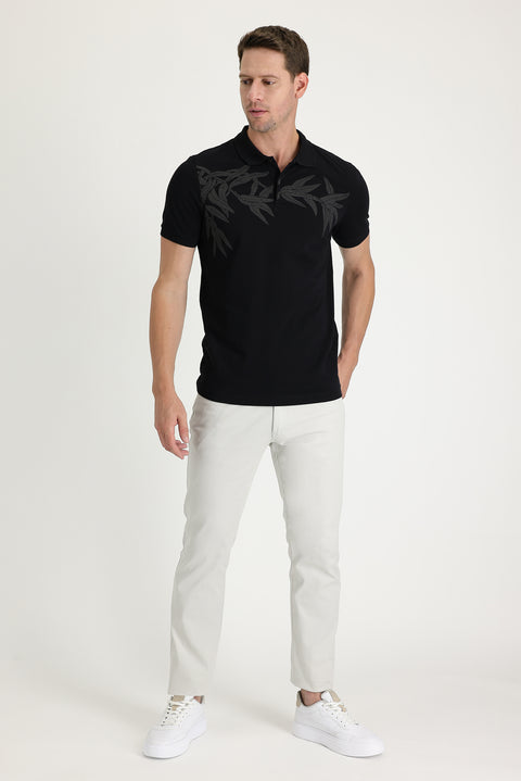 Ecru Slim Fit Stretch Canvas / Chino Trousers