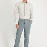 Medium Grey Slim Fit Stretch Canvas / Chino Trousers