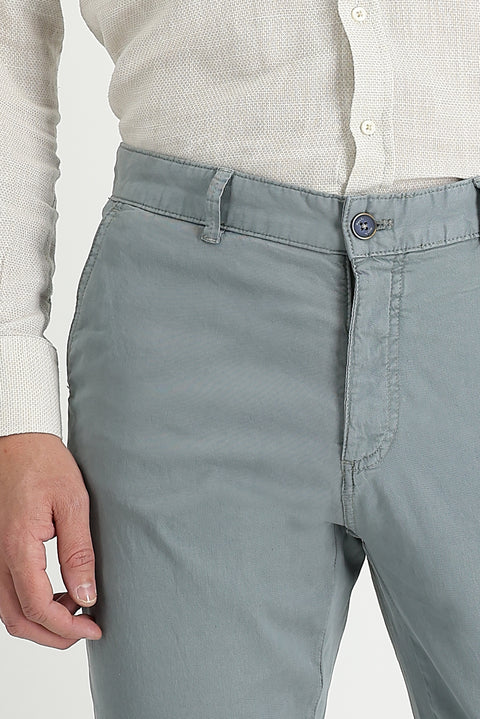 Medium Grey Slim Fit Stretch Canvas / Chino Trousers