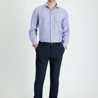Medium Navy Slim Fit Narrow Cut Canvas / Chino Trousers