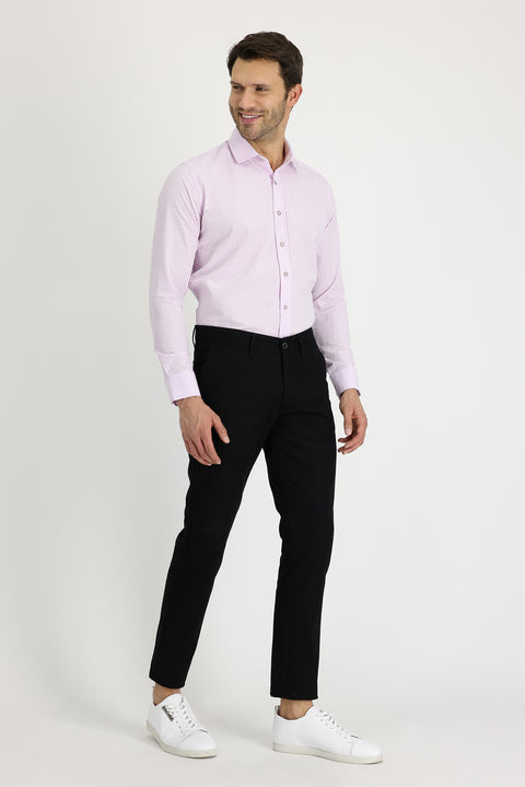 Black Slim Fit Stretch Canvas / Chino Trousers
