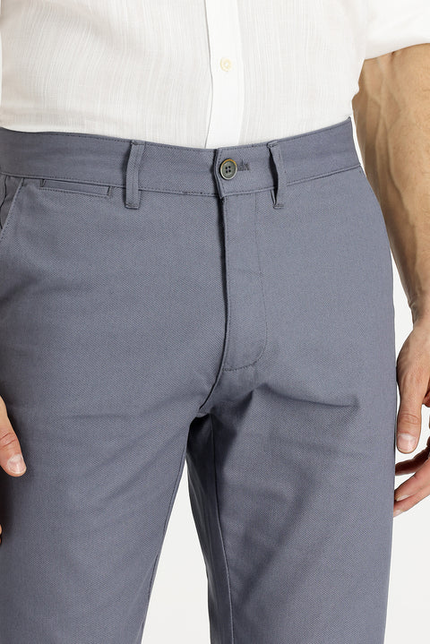 Mid Grey Relaxed Fit Stretch Canvas / Chino Trousers