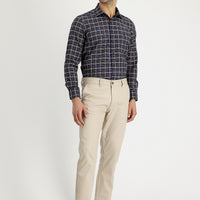 Light Beige Slim Fit Skinny Stretch Canvas / Chino Trousers