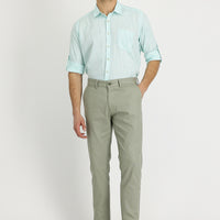 Celadon Green Slim Fit Stretch Canvas / Chino Trousers