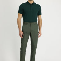 Yağ Yeşili-Olive Relaxed Fit Rahat Kesim Likralı Kanvas / Chino Pantolon