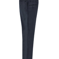 Dark Blue 4 Drop Relaxed Fit Classic Patterned Fabric Trousers