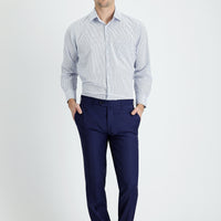 Medium Navy 6 Drop Regular Fit Standard Cut Classic Fabric Wool Trousers