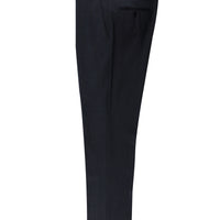 Dark Navy 7 Drop Slim Fit Narrow Cut Classic Wool Fabric Trousers