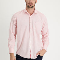 Sugar Pink Long Sleeve Relaxed Fit Patterned Shirt