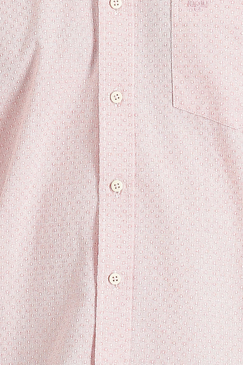 Sugar Pink Long Sleeve Relaxed Fit Patterned Shirt