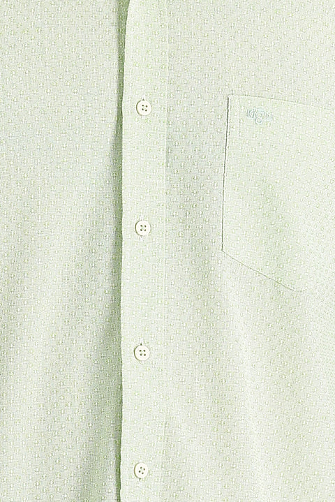 Pistachio Green Long Sleeve Relaxed Fit Patterned Shirt