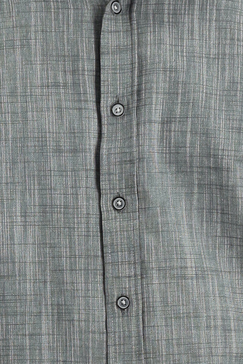 Siyah Uzun Kol Slim Fit Dar Kesim Pamuk Gömlek
