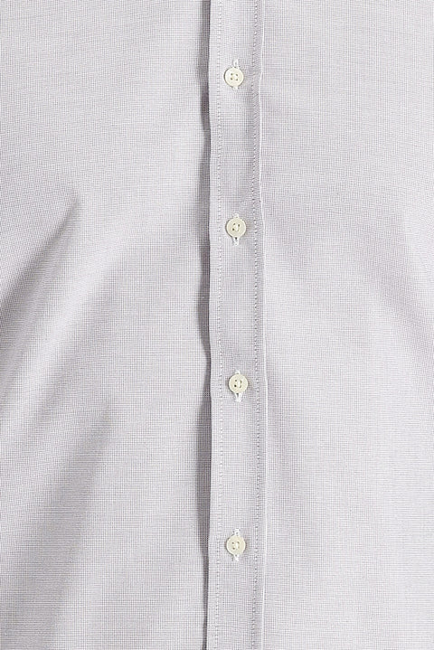 Medium Beige Long Sleeve Slim Fit Narrow Cut Classic Patterned Cotton Easy Iron Shirt