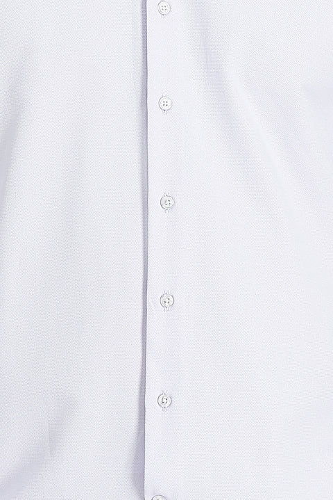 Lilac Long Sleeve Slim Fit Narrow Cut Classic Patterned Cotton Easy Iron Shirt