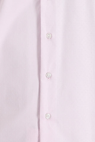  Toz Pembe Uzun Kol Slim Fit Dar Kesim Klasik Desenli Pamuklu Kolay Ütülenebilir Gömlek