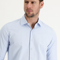 Light Blue Long Sleeve Slim Fit Classic Cotton Easy-Iron Shirt