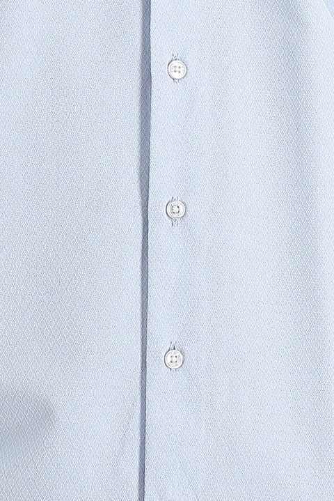 Light Blue Long Sleeve Slim Fit Classic Cotton Easy-Iron Shirt