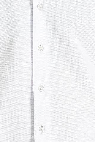  Beyaz Uzun Kol Slim Fit Dar Kesim Klasik Desenli Pamuklu Kolay Ütülenebilir Gömlek