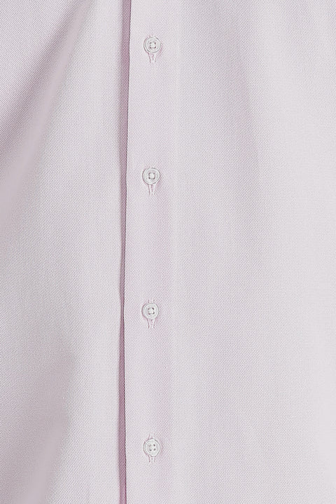 Pink Long Sleeve Slim Fit Narrow Cut Classic Patterned Cotton Easy Iron Shirt
