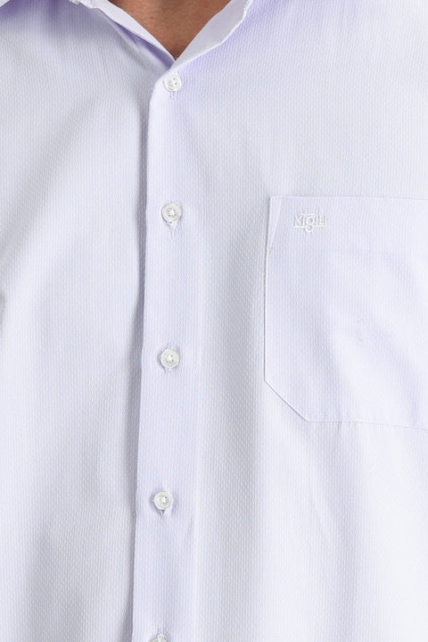 Lilac Long Sleeve Classic Patterned Cotton Easy-Iron Shirt