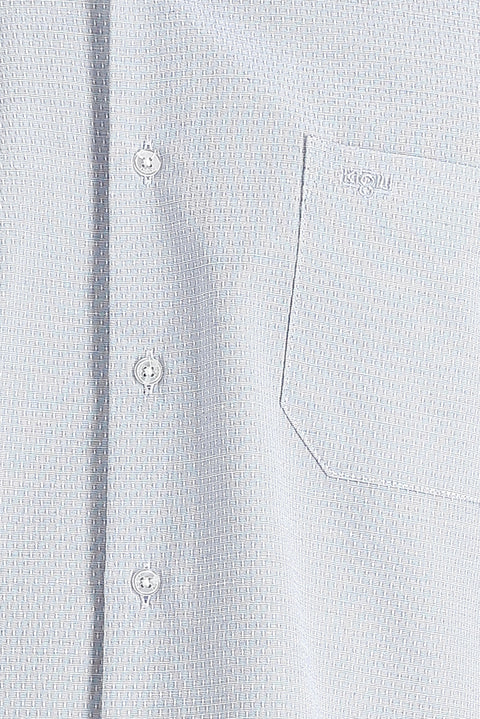 Medium Grey Long Sleeve Classic Patterned Cotton Easy-Iron Shirt