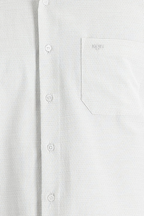 Light Beige Long Sleeve Classic Patterned Cotton Easy-Iron Shirt