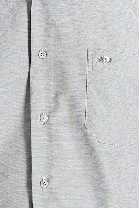 Medium Grey Long Sleeve Classic Patterned Cotton Easy-Iron Shirt