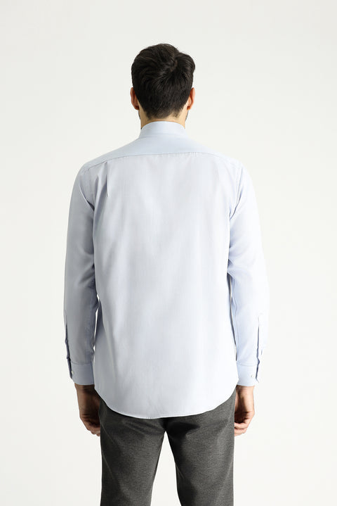 Light Blue Long-Sleeve Classic Cotton Shirt