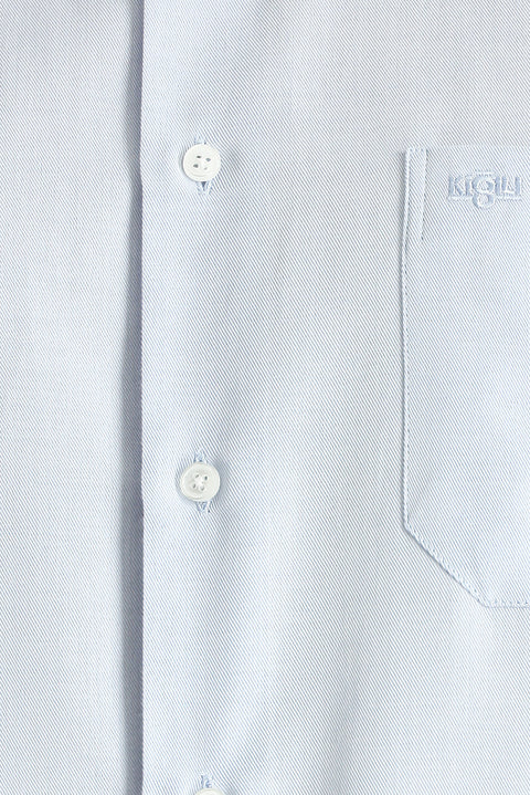 Light Blue Long-Sleeve Classic Cotton Shirt
