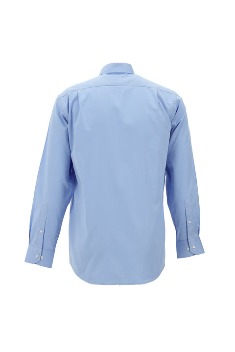 Light Blue Long Sleeve Classic Nano Care Water Repellent Stain Resistant 4 Seasons Cotton Shirt