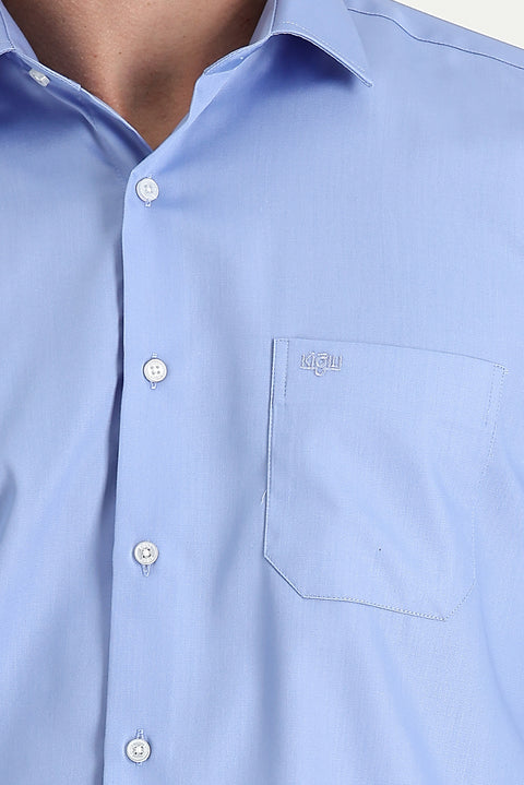 Light Blue Long Sleeve Non-Iron Classic Cotton Shirt