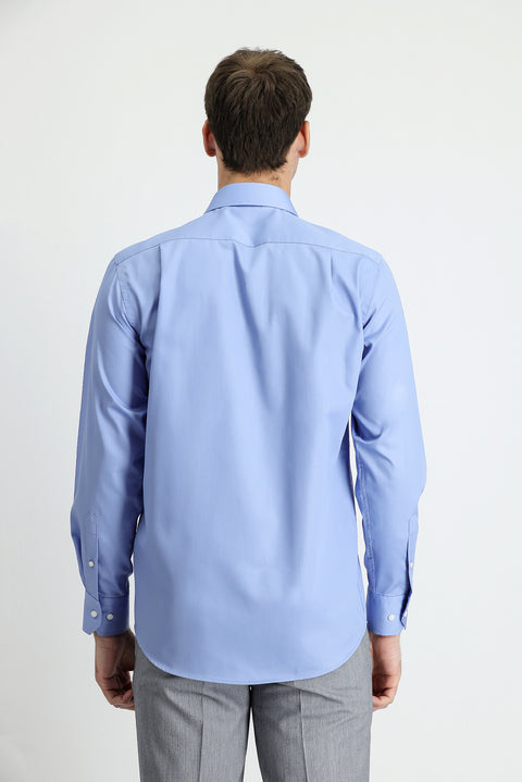 Sky Blue Long Sleeve Non-Iron Shirt