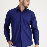 Medium Navy Long Sleeve Non-Iron Classic Shirt