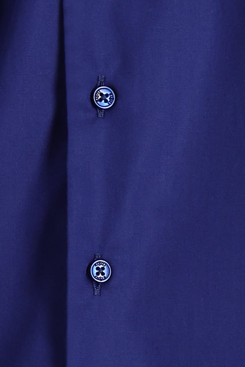 Medium Navy Long Sleeve Non-Iron Classic Shirt