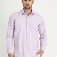 Lilac Long Sleeve Non-Iron Classic Cotton Shirt
