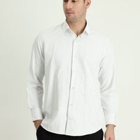 Light Brown Long Sleeve Regular Fit Patterned Shirt