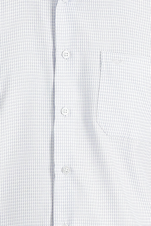 Light Blue Short Sleeve Regular Fit Patterned Shirt
